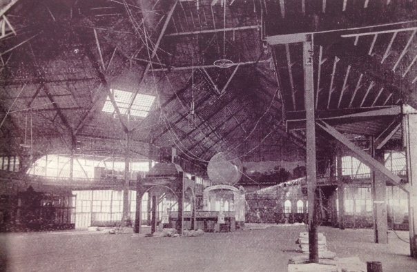 Interior of the Main Hall of the State Agricultural Pavillion, site of the Sacramento Circus Maximus